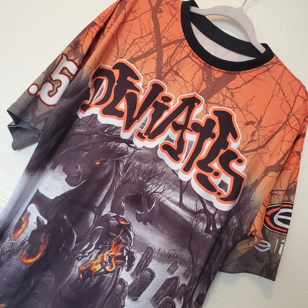 Elite Sports USA Deviates Softball Jersey Mens XL Graveyard Headless Horseman .5 - Picture 3 of 10